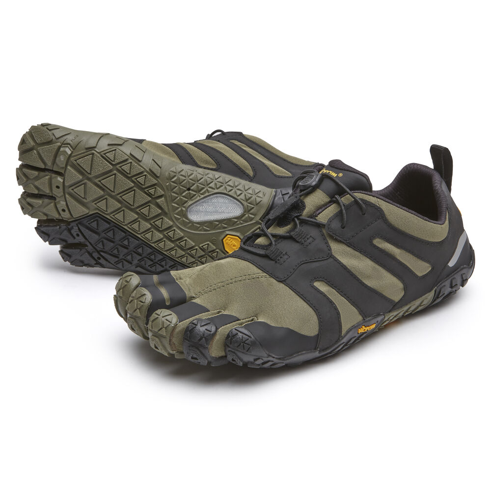 Vibram Fivefingers V-Trail 2.0 Womens Trail Running Shoes Dark Green/Black Australia (LRV938467)